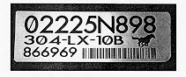 On-site printed bar code tag.