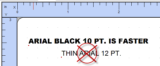 Arial black is faster