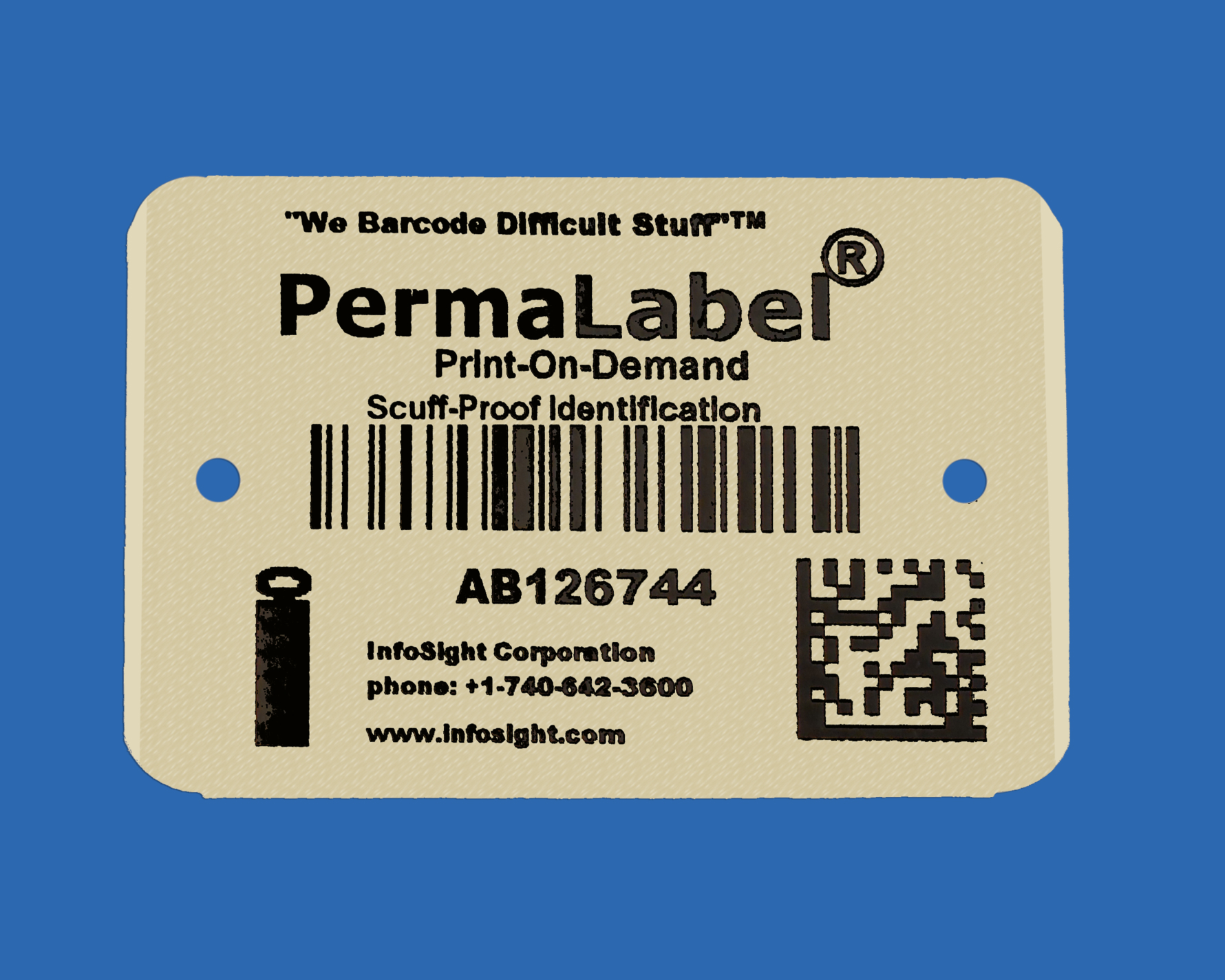 PermaLabel® Metal ID Tag